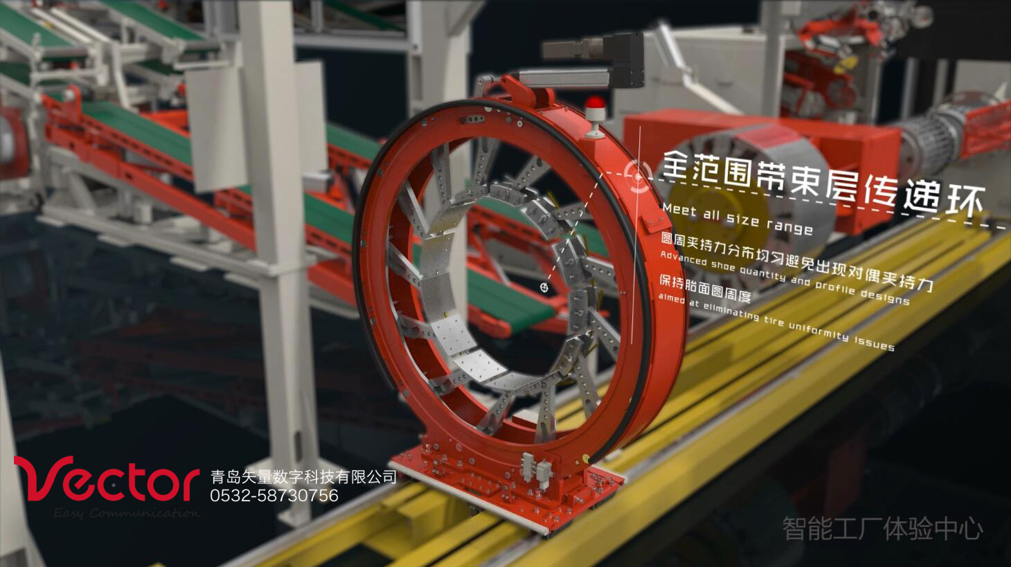 輪胎成型機動畫，工業(yè)動畫